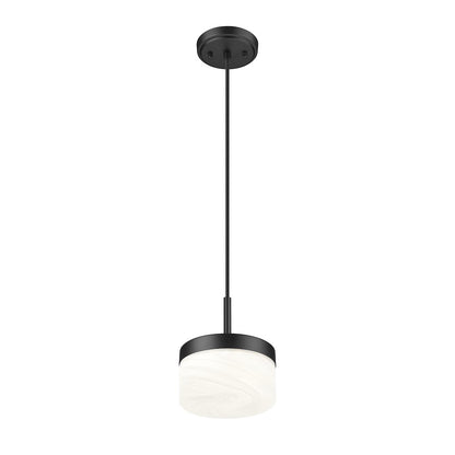 Z-Lite 1 Light Pendant, Matte Black