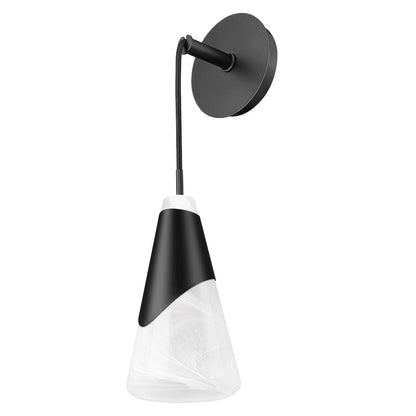 Z-Lite Aimie 1 Light Wall Sconce, Matte Black