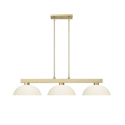 Z-Lite Cobalt 3 Light Billiard, Steel Frame, Matte Opal Shade Color