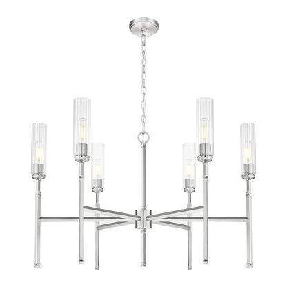 Z-Lite 6 Light Chandelier, Brushed Nickel