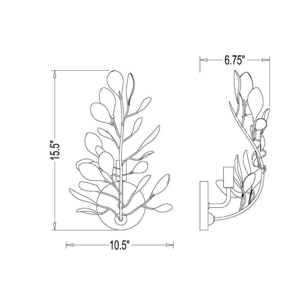 Z-Lite 1 Light Wall Sconce, Modern Gold