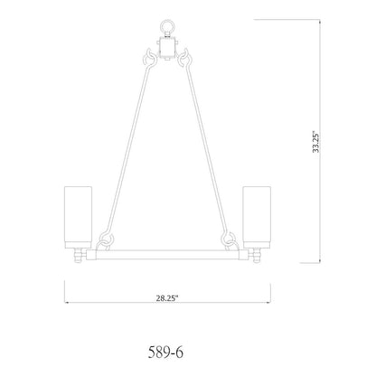 Z-Lite 6 Light Outdoor Chandelier