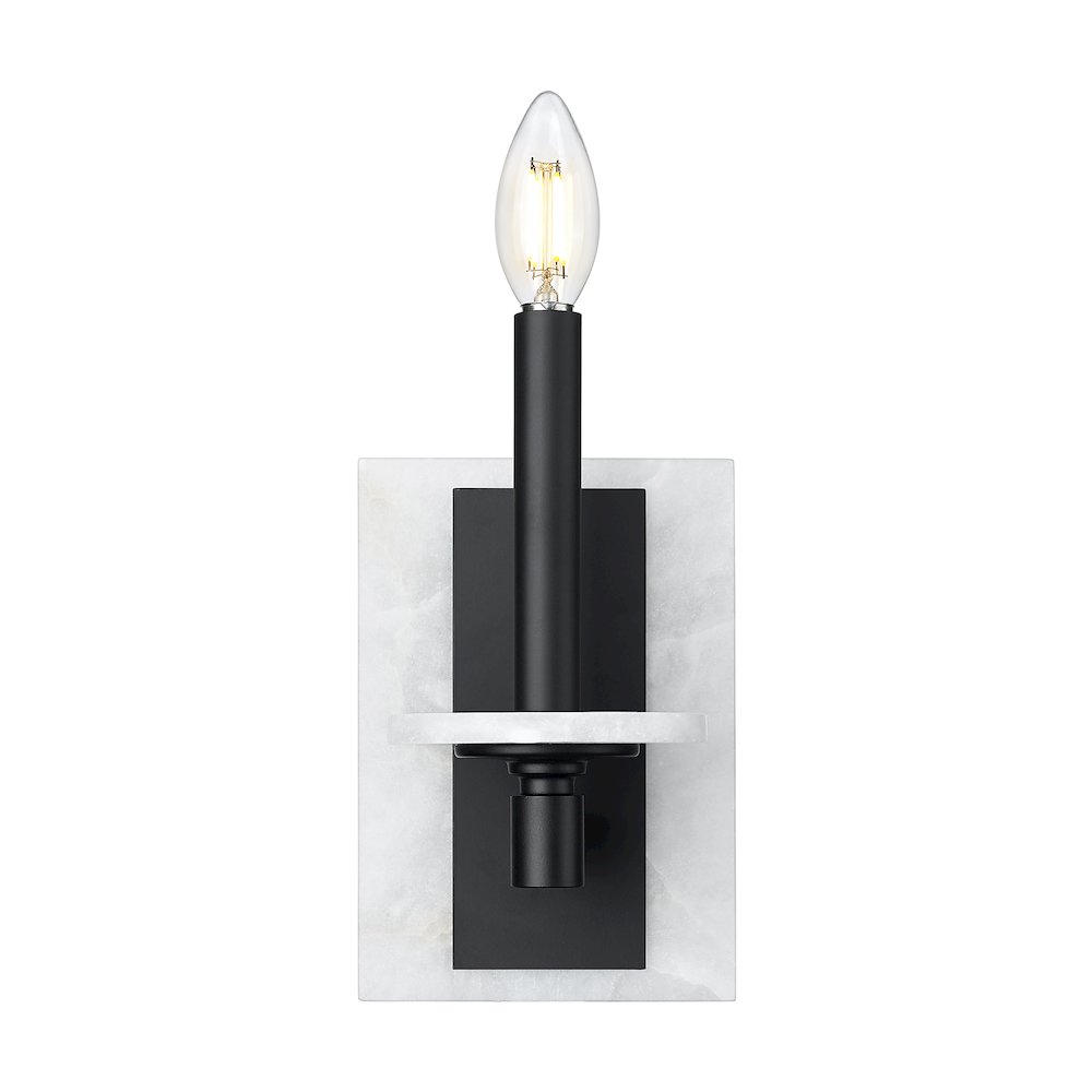 Z-Lite Kaden 1 Light Wall Sconce in Matte Black color, Steel frame