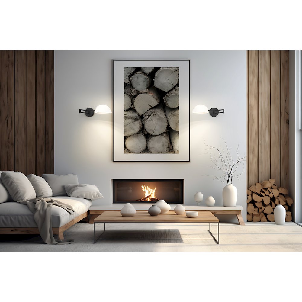 Z-Lite 1 Light Wall Sconce, Matte Black