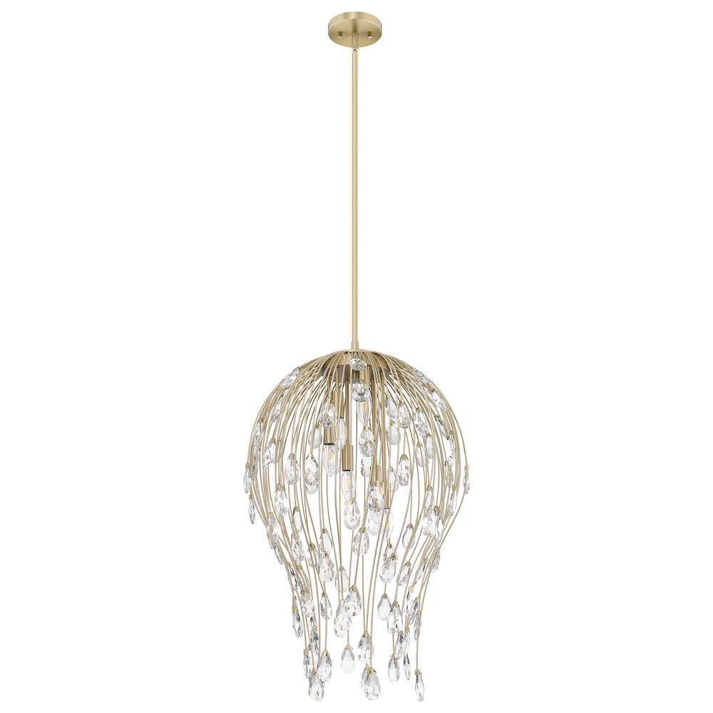 Z-Lite 6 Light Pendant, Modern Gold