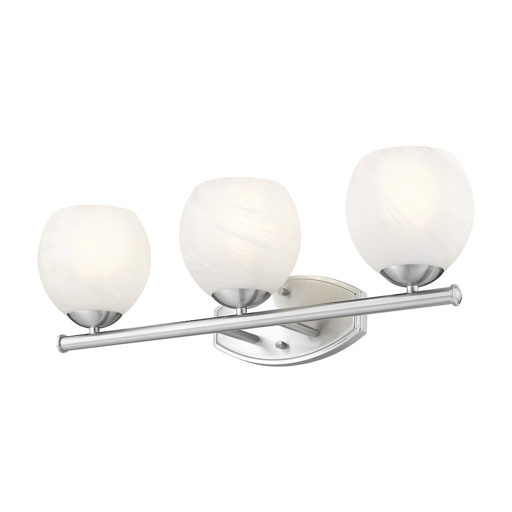 Z-Lite 3 Light Vanity, Brushed Nickel