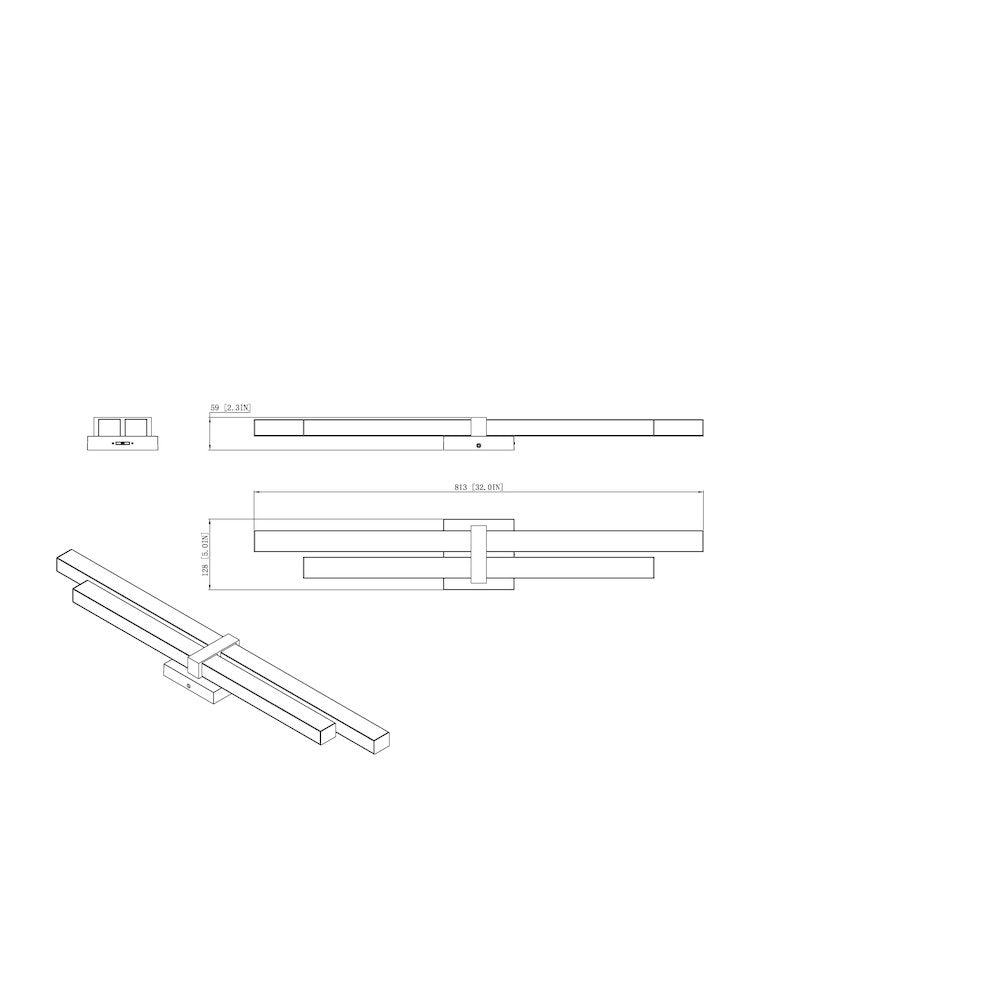 Z-Lite Zane 2 Light Vanity in Chrome  Frame Finish