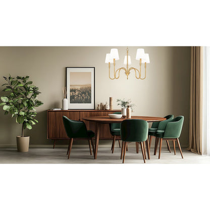 Z-Lite 5 Light Chandelier, Rubbed Brass