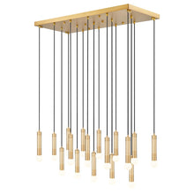 Z-Lite Stari 17 Light Linear Chandelier in Modern Gold color, Steel frame