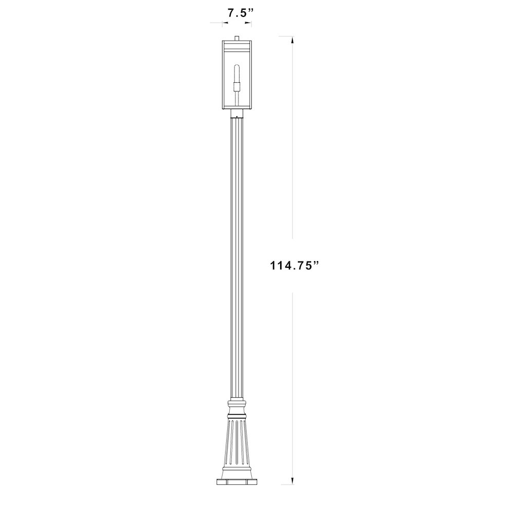 Z-Lite 1 Light Outdoor Post Mounted Fixture