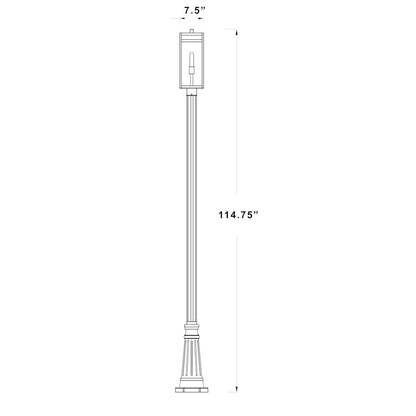 Z-Lite 1 Light Outdoor Post Mounted Fixture