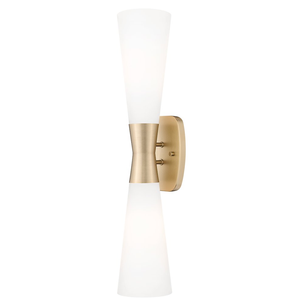 Z-Lite 2 Light Wall Sconce, Modern Gold