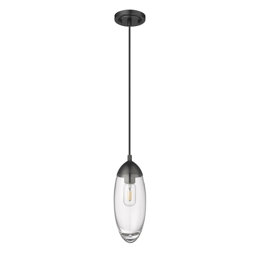 Z-Lite Arden 1 Light Pendant, Matte Black