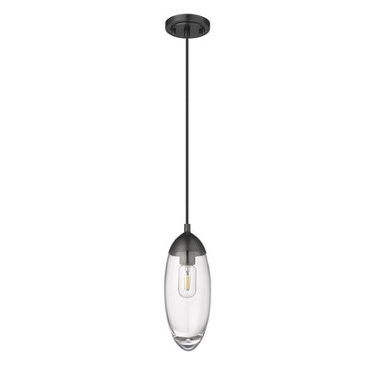 Z-Lite Arden 1 Light Pendant, Matte Black