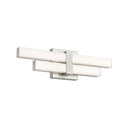 Z-Lite Zane 2 Light Vanity in Brushed Nickel Frame Finish