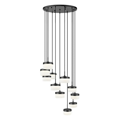 Z-Lite 11 Light Chandelier, Matte Black