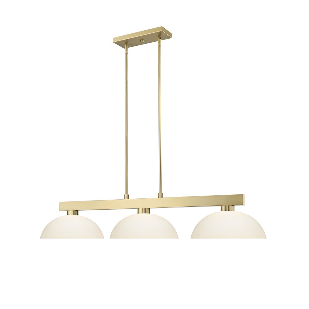 Z-Lite Cobalt 3 Light Billiard, Steel Frame, Matte Opal Shade Color