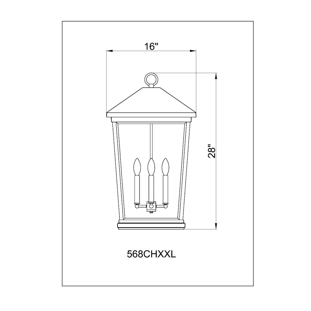 Z-Lite 4 Light Outdoor Chain Mount Ceiling Fixture