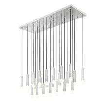 Z-Lite Stari 23 Light Linear Chandelier in Brushed Nickel color, Steel frame
