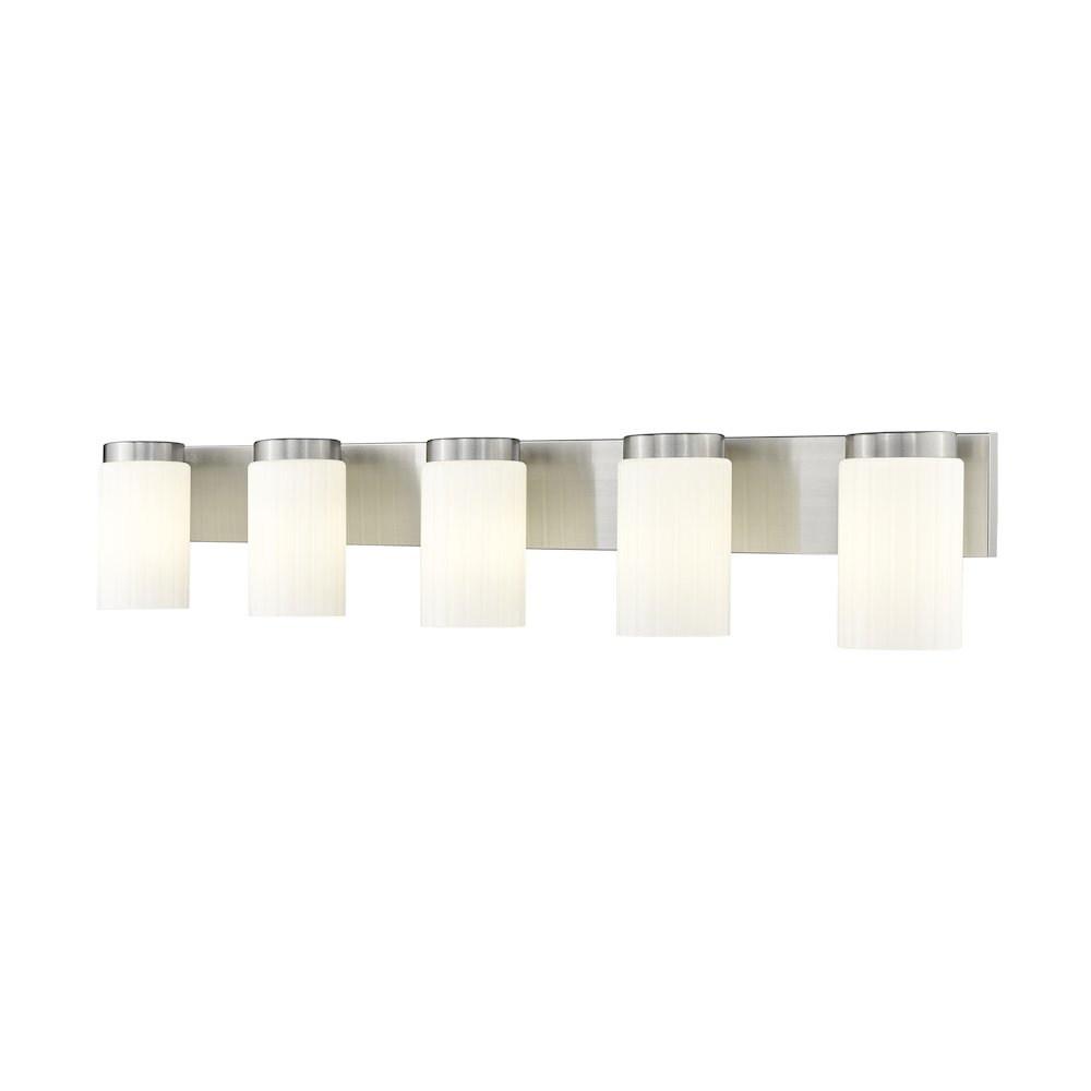 Z-Lite Burk 5 Light Vanity, Brushed Nickel