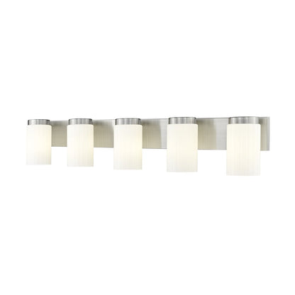 Z-Lite Burk 5 Light Vanity, Brushed Nickel