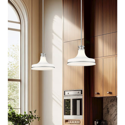 Z-Lite 1 Light Pendant, Brushed Nickel