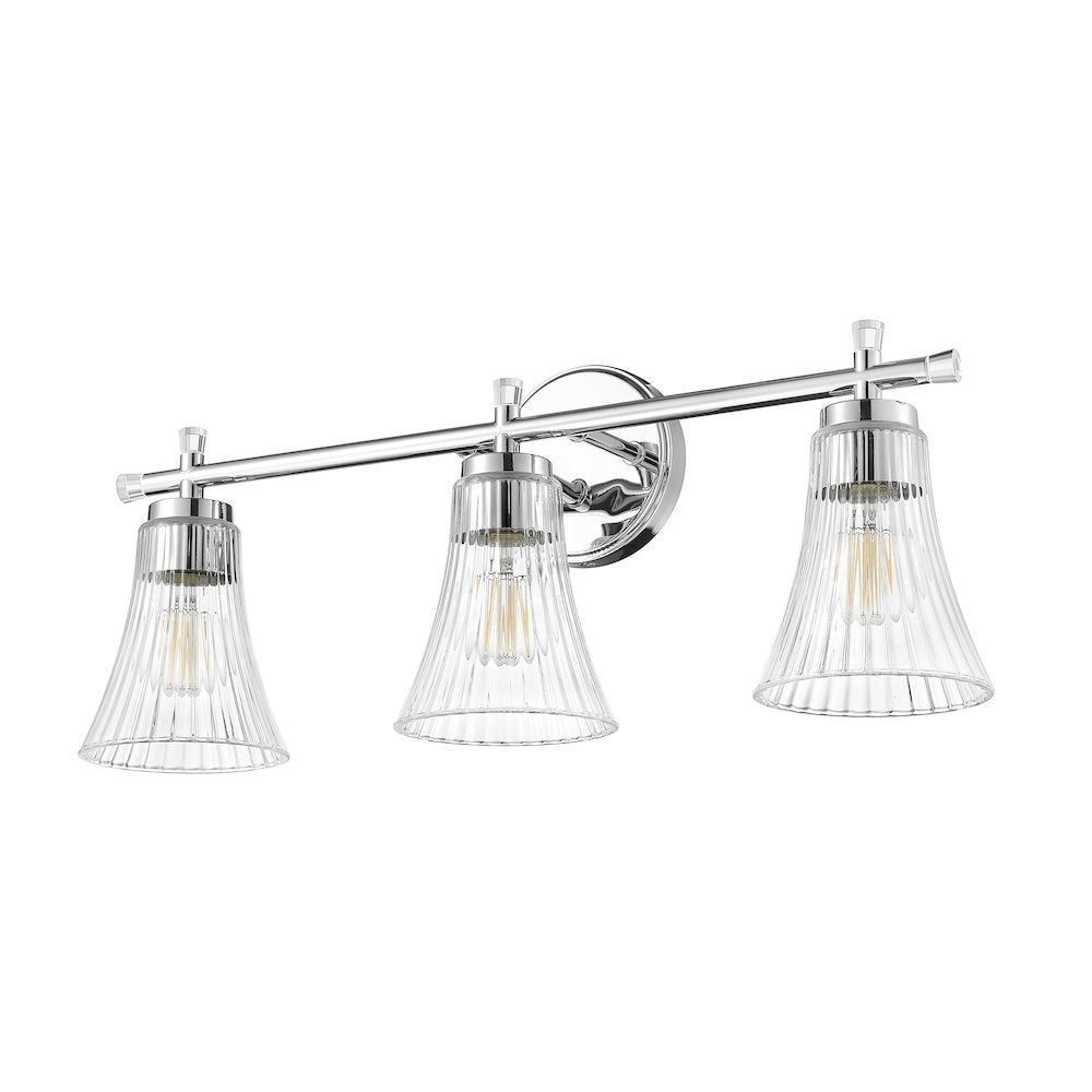 Z-Lite Belle 3 Light Vanity in Chrome color, Steel frame