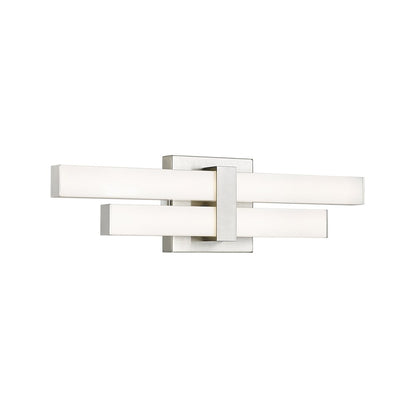 Z-Lite Zane 2 Light Vanity in Brushed Nickel Frame Finish