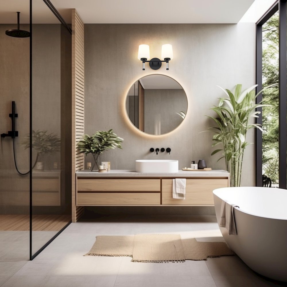 Z-Lite 2 Light Vanity, Matte Black
