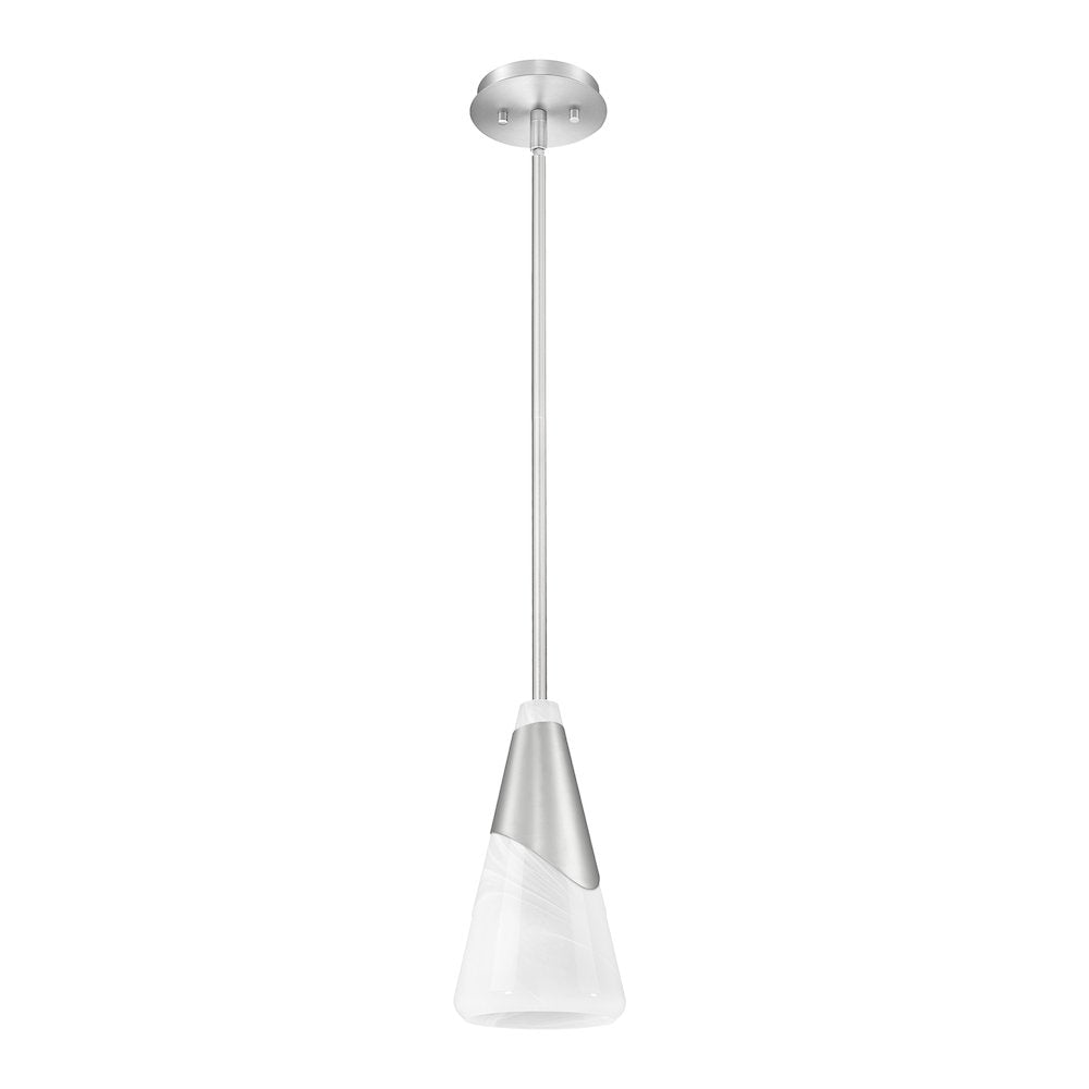 Z-Lite Aimie 1 Light Pendant, Brushed Nickel