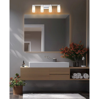 Z-Lite Danica 4 Light Vanity in Chrome color, Steel frame