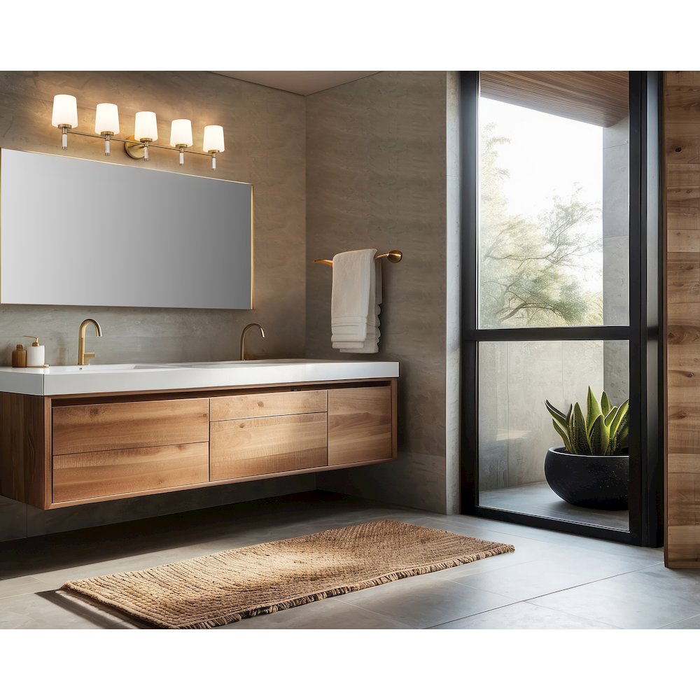 Z-Lite 5 Light Vanity, Modern Gold