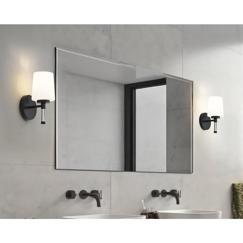Z-Lite 1 Light Vanity, Matte Black