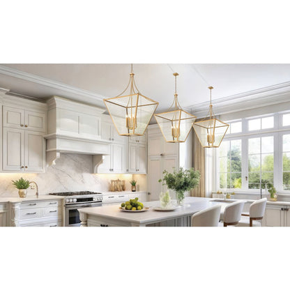 Z-Lite 8 Light Chandelier, Rubbed Brass