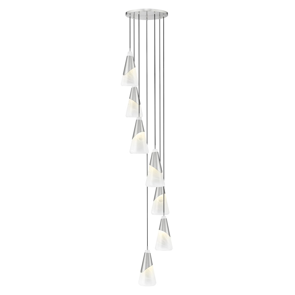Z-Lite Aimie 7 Light Chandelier, Brushed Nickel