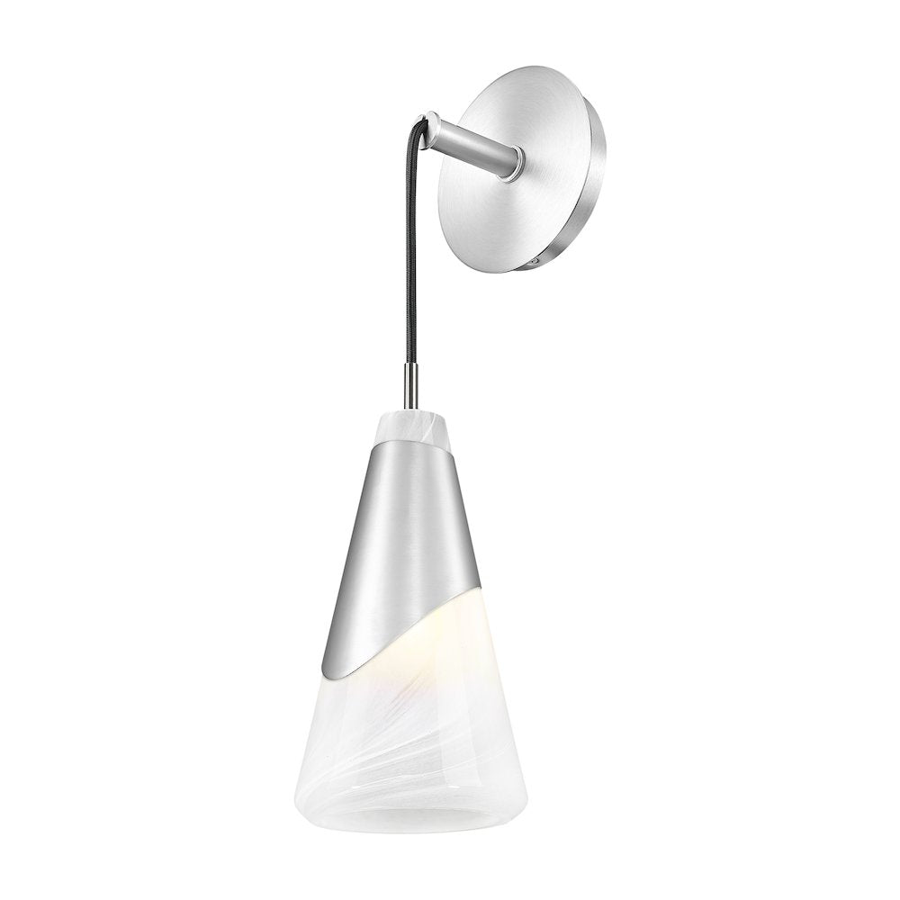 Z-Lite Aimie 1 Light Wall Sconce, Brushed Nickel