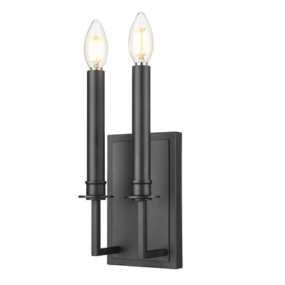 Z-Lite 1 Light Wall Sconce, Matte Black