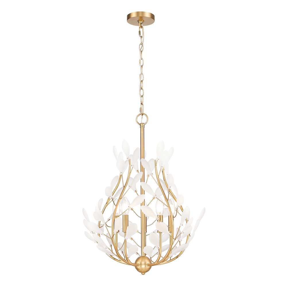 Z-Lite 5 Light Chandelier, Modern Gold
