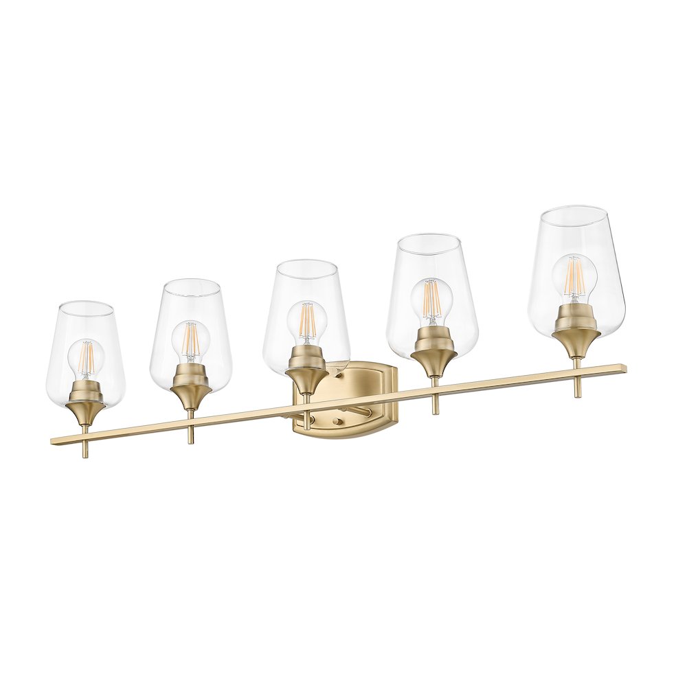 Z-Lite 5 Light Vanity, Burnished Brass