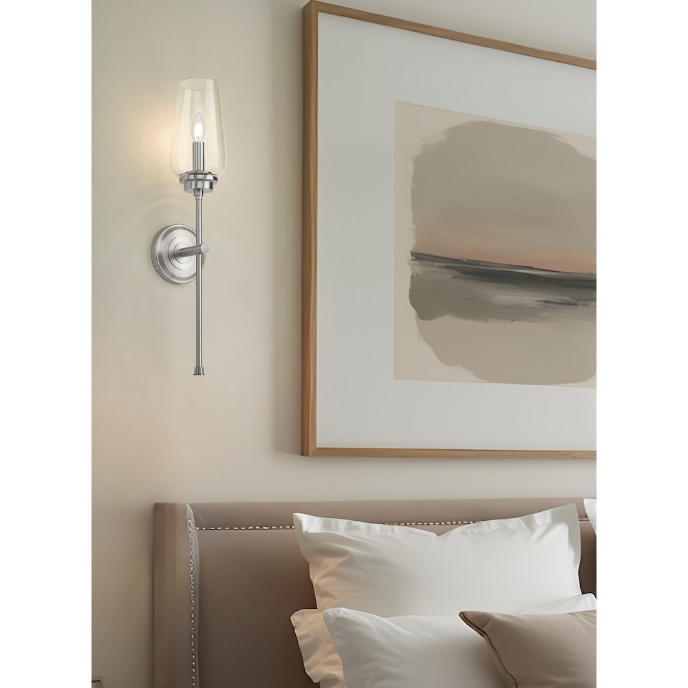 Z-Lite 1 Light Wall Sconce, Brushed Nickel