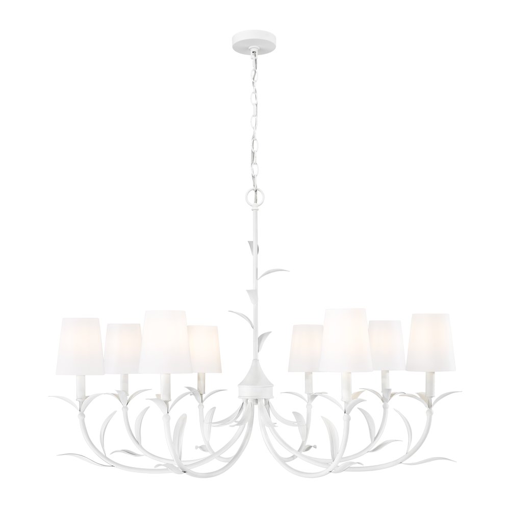 Z-Lite 8 Light Chandelier, Textured White