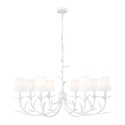 Z-Lite 8 Light Chandelier, Textured White
