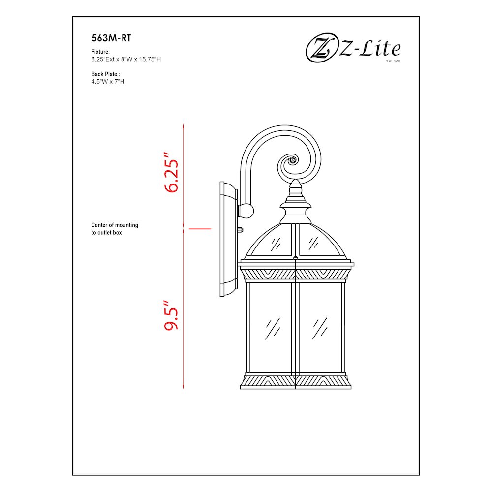 Z-Lite 1 Light Outdoor Wall Light