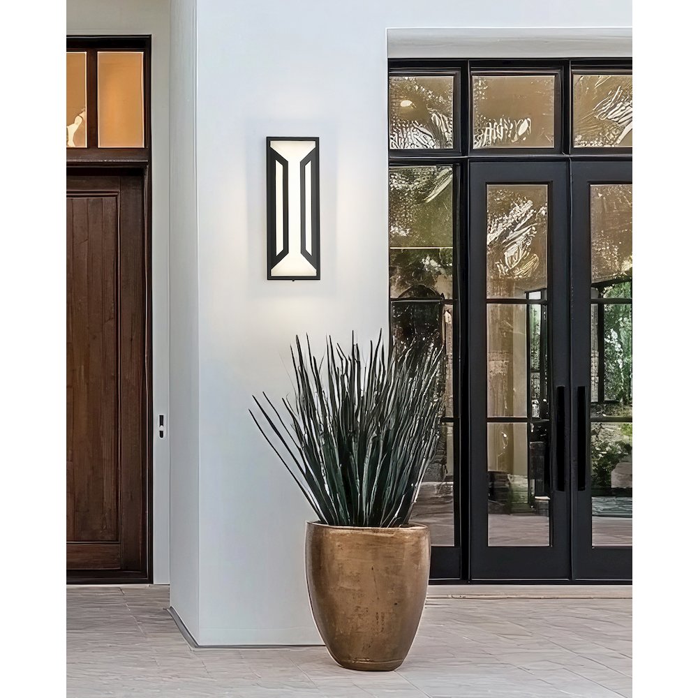 Z-Lite 2 Light Outdoor Wall Light, Sand Black