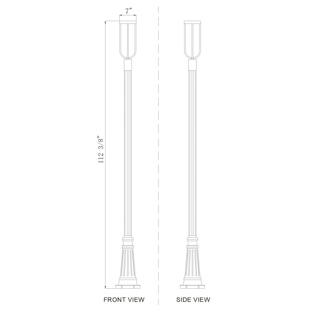 Z-Lite 1 Light Outdoor Post Mounted Fixture