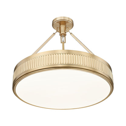 Z-Lite 3 Light Semi Flush Mount, Modern Gold