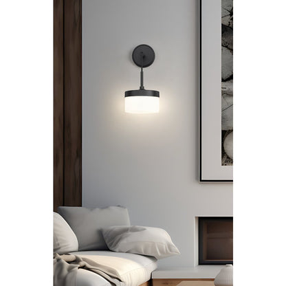 Z-Lite 1 Light Wall Sconce, Matte Black