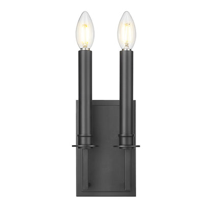 Z-Lite 1 Light Wall Sconce, Matte Black