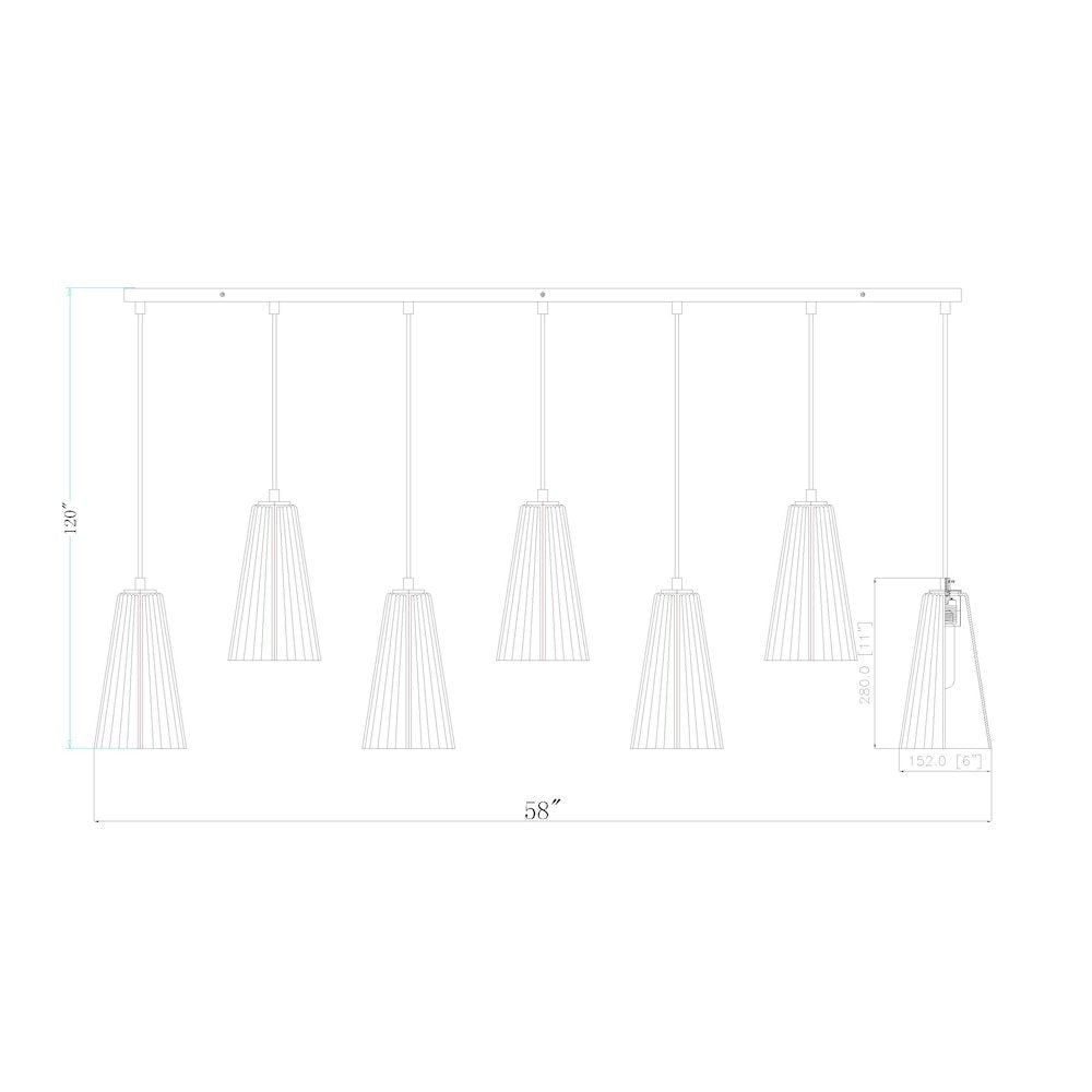 Z-Lite 7 Light Linear Chandelier