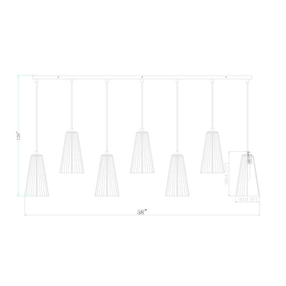 Z-Lite 7 Light Linear Chandelier